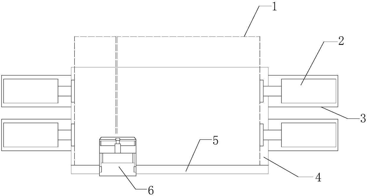 Deformable wood board combining machine scraping structure adopting overlapped magnetic positioning