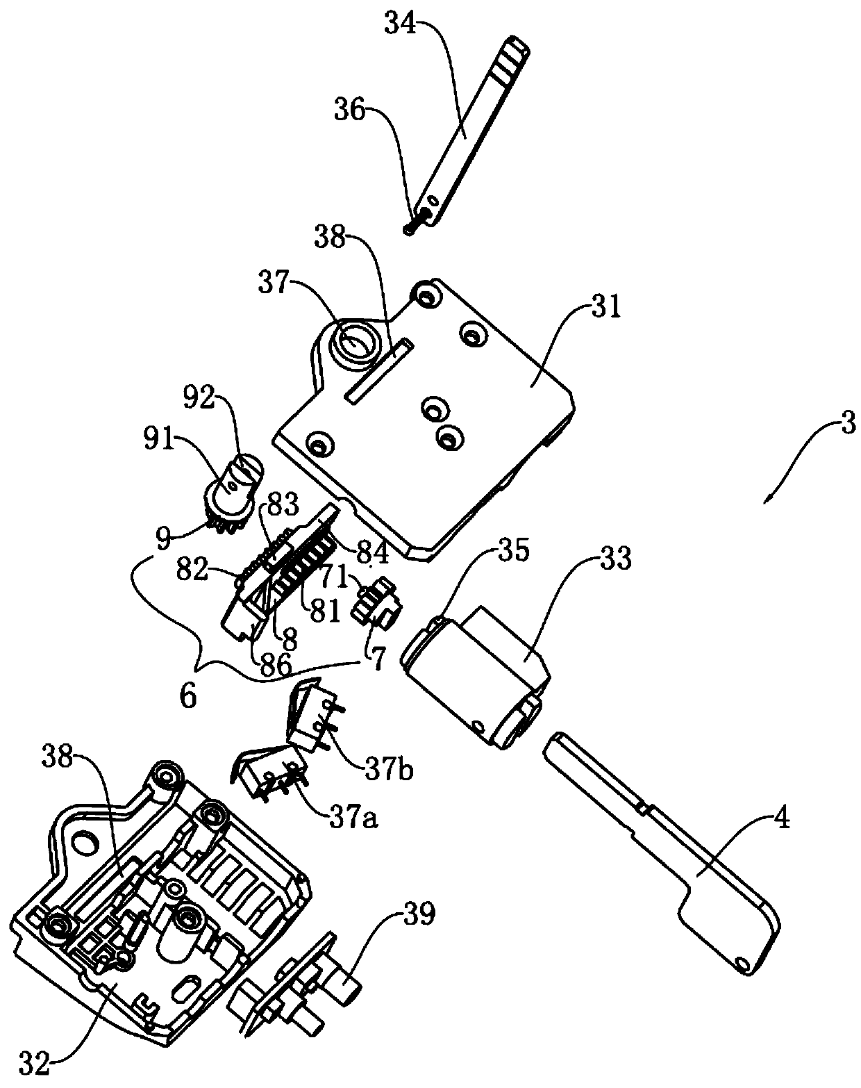 Lock capable of achieving unlocking at lower end of panel