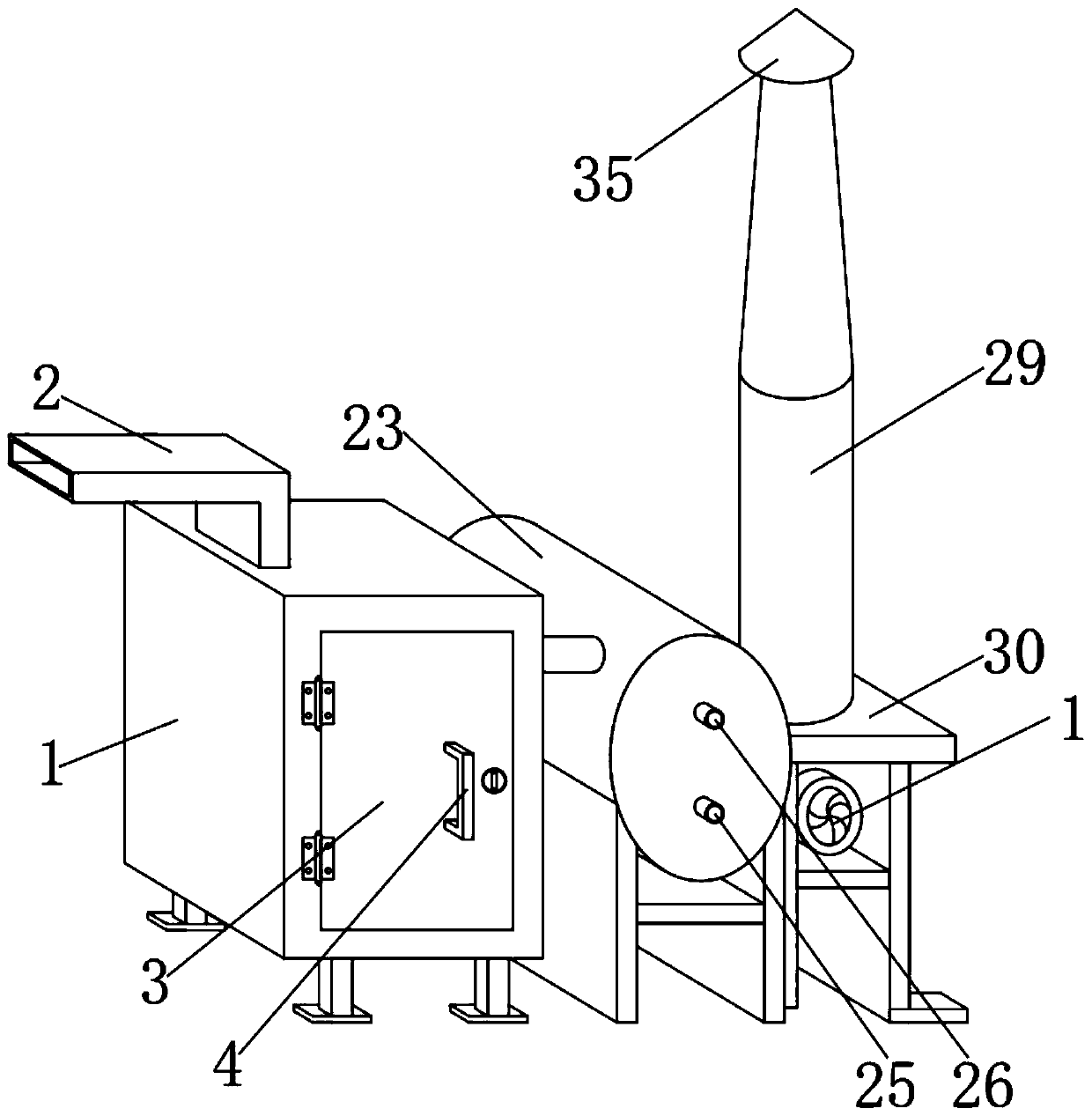 Vertical heat pipe waste heat boiler for chemical flue gas