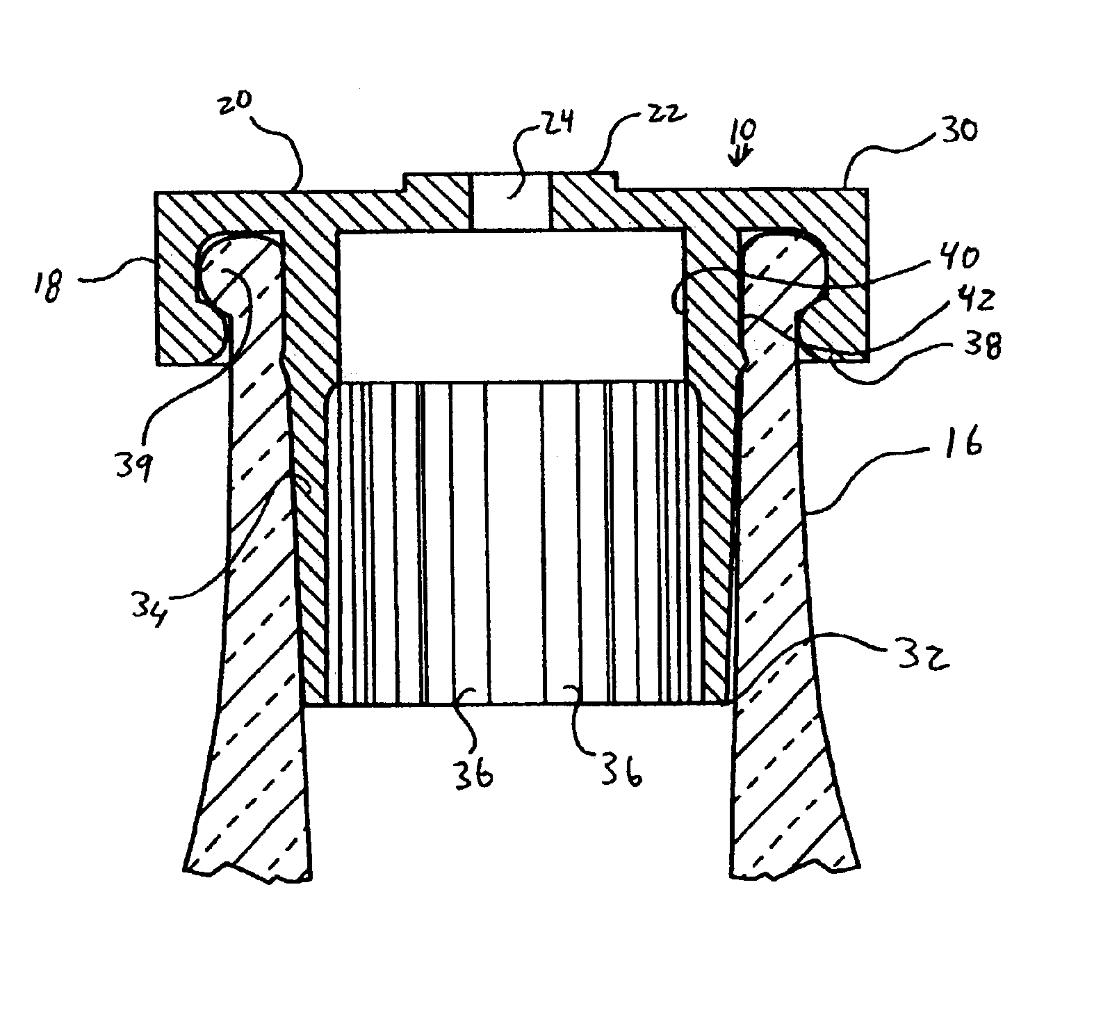 Orifice reducer for container neck