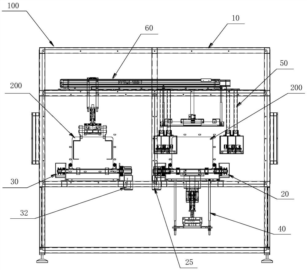 Conveying positioning device for sagger visual inspection