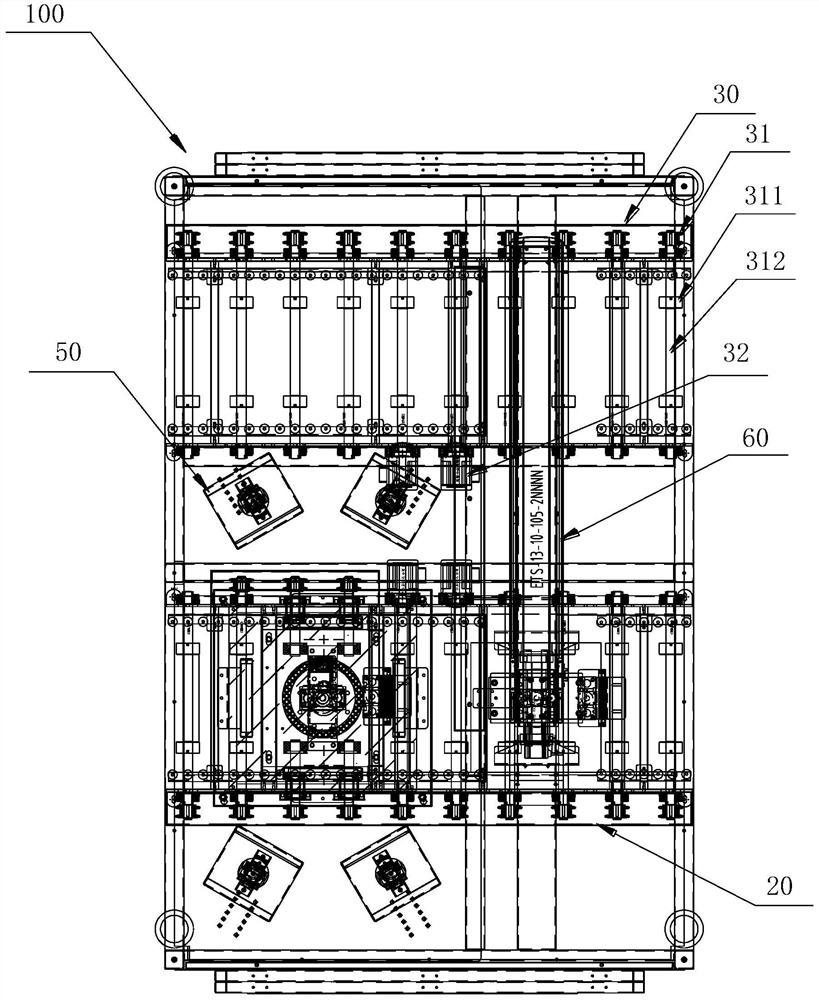 Conveying positioning device for sagger visual inspection