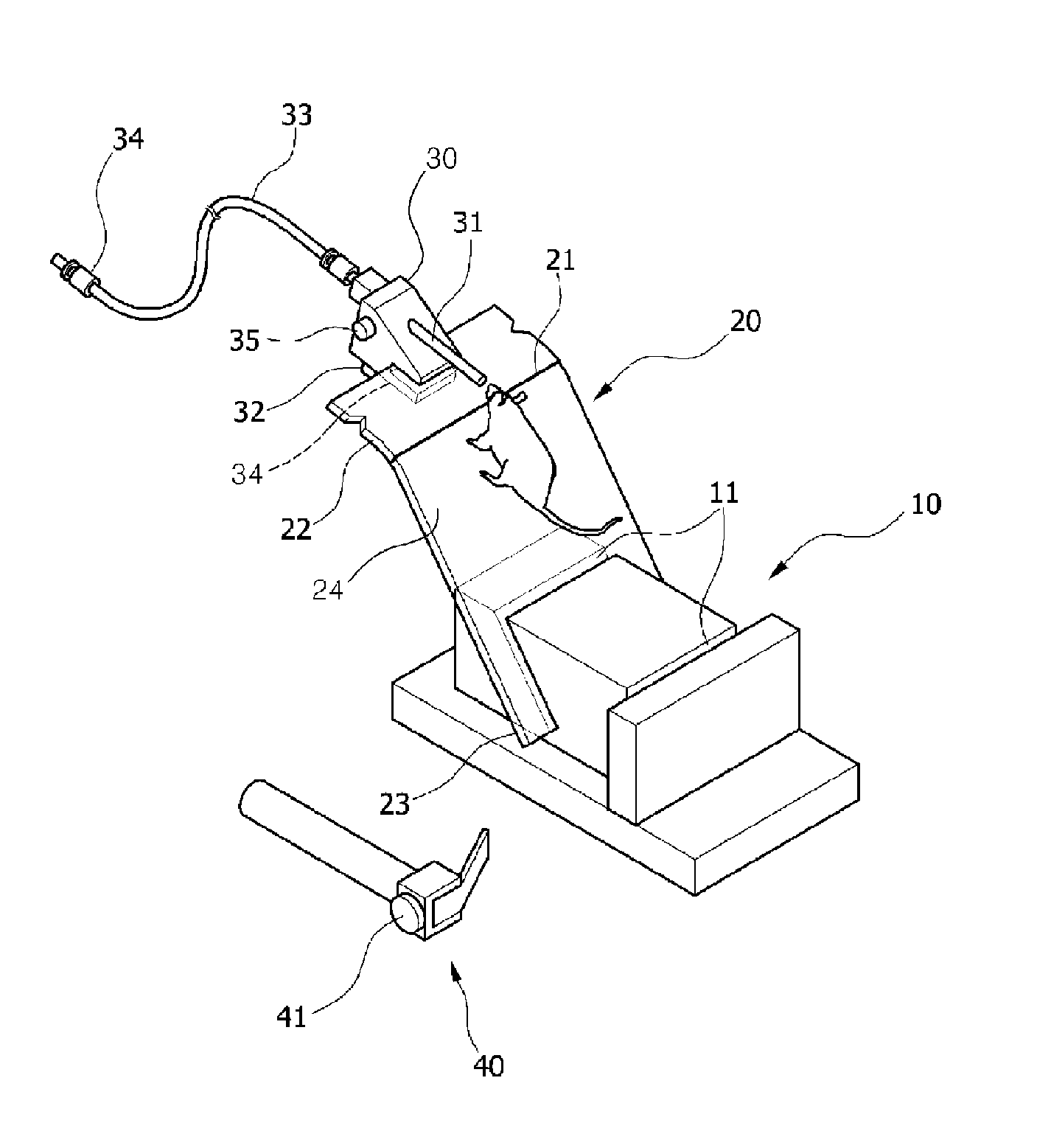 Fixing device for endotracheal intubation of rodents