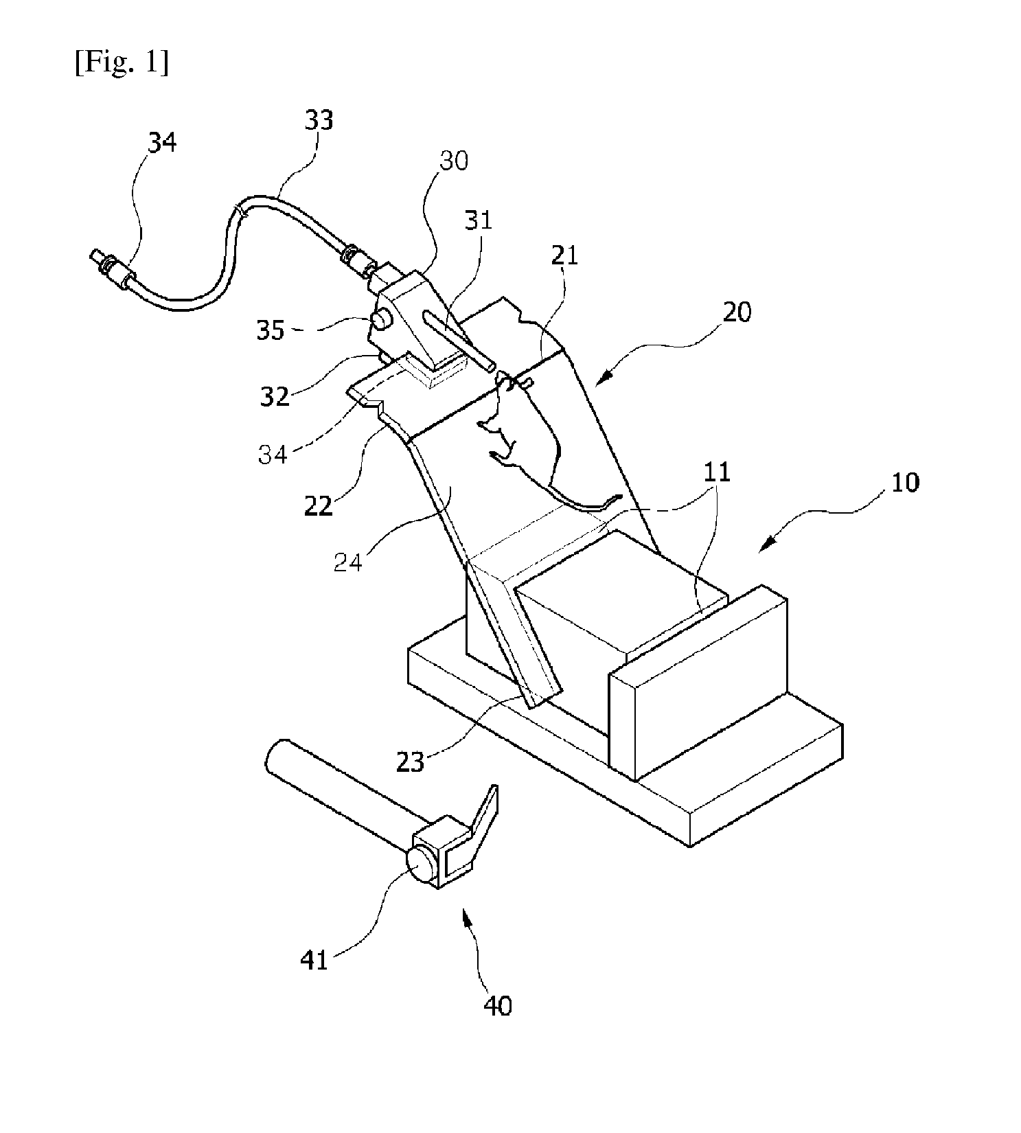 Fixing device for endotracheal intubation of rodents