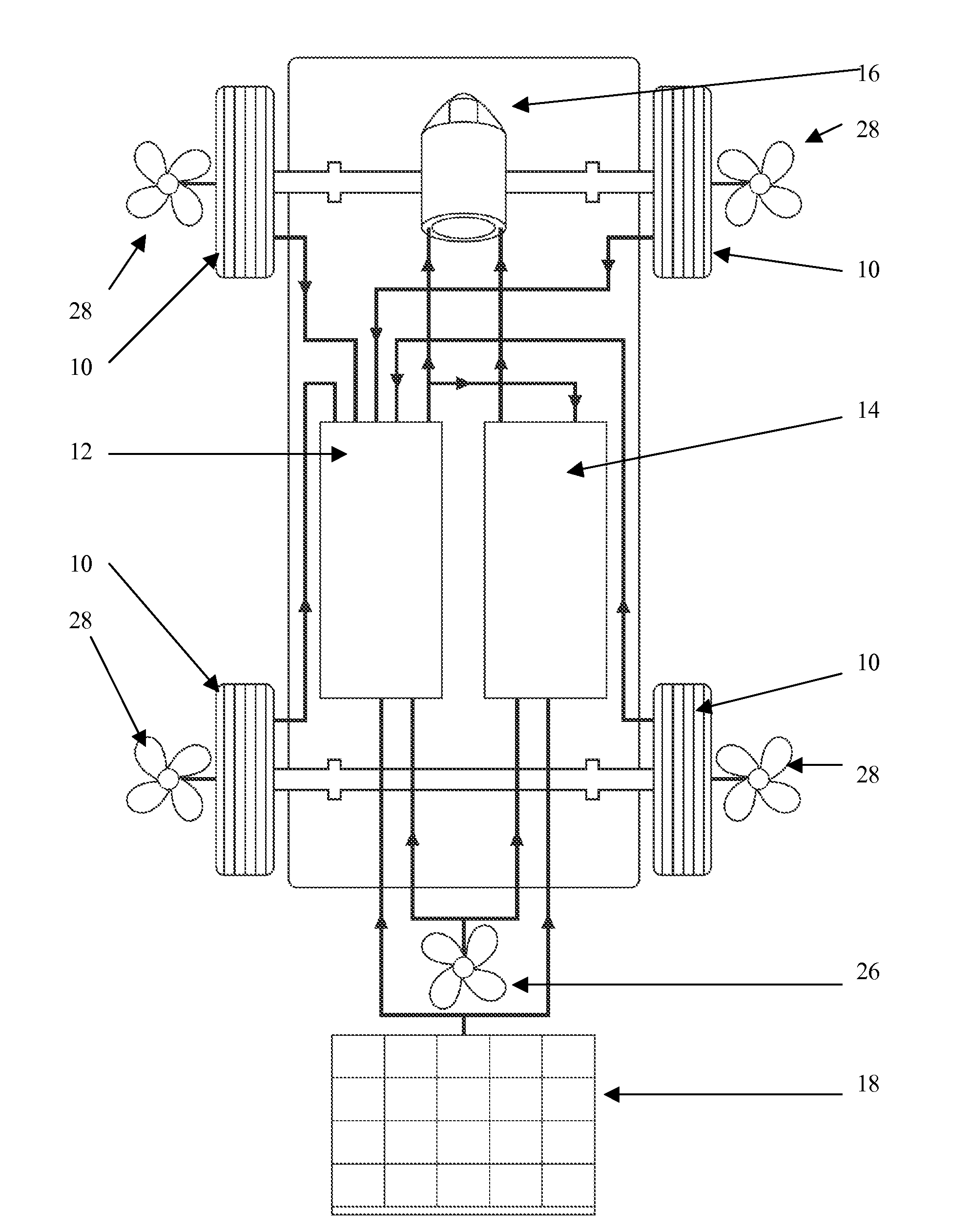 Self rechargeable synergy drive for a motor vehicle