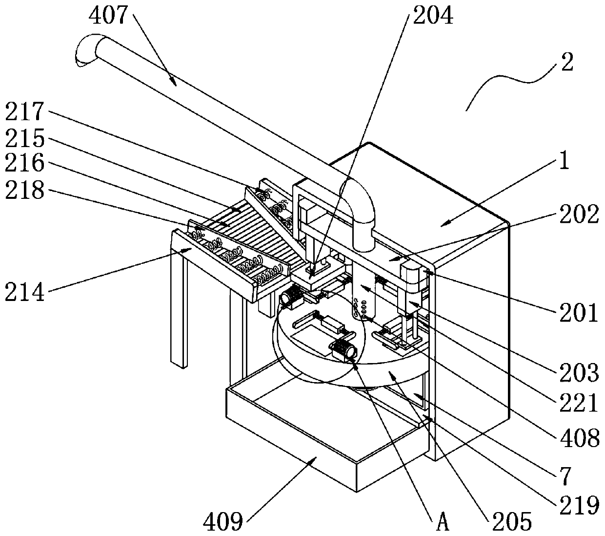 Continuous irregular object rapid automatic stamping device