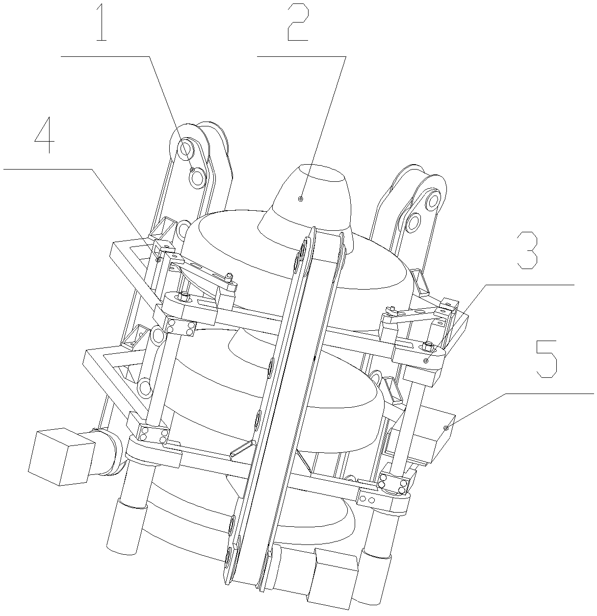 Electrified detection robot for horizontal insulator string