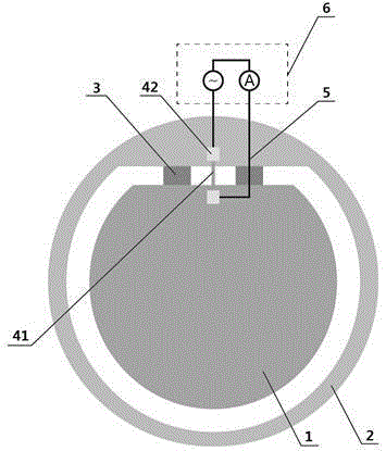 Acceleration measuring device and method based on piezo-electronic effect