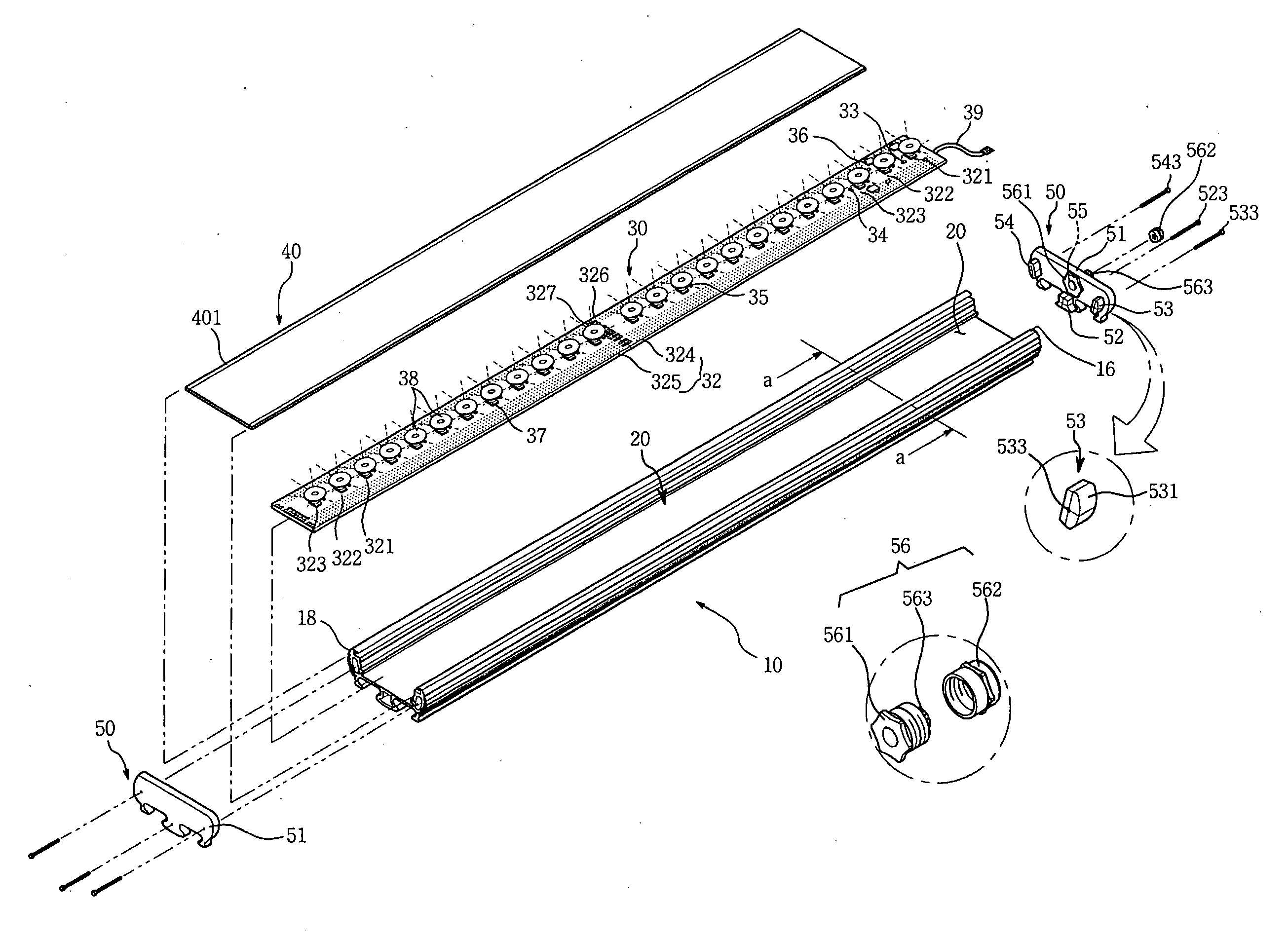 LED module and line type LED illumination lamp using the same