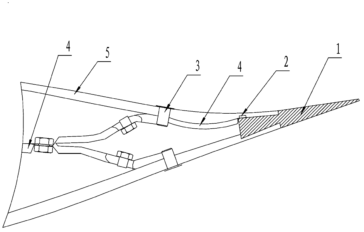 Lightning arrester of blade of wind-driven generator