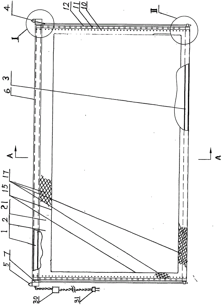 Rolling-type double-side projection curtain