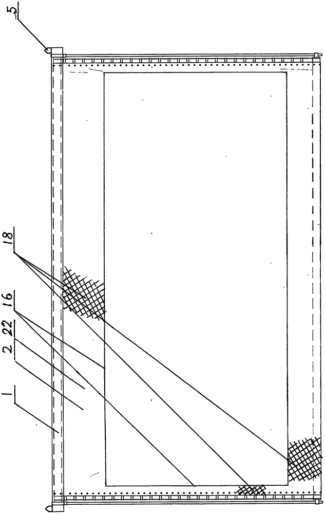 Rolling-type double-side projection curtain