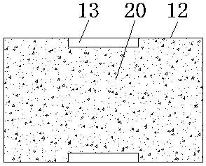 Power distribution box concealed in filler wall