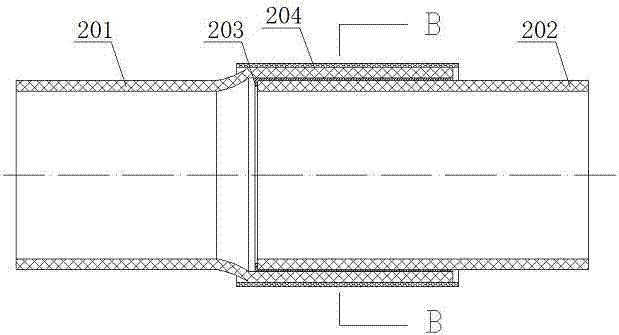 Spontaneous-heating bonding material for plug-in type plastic pipe