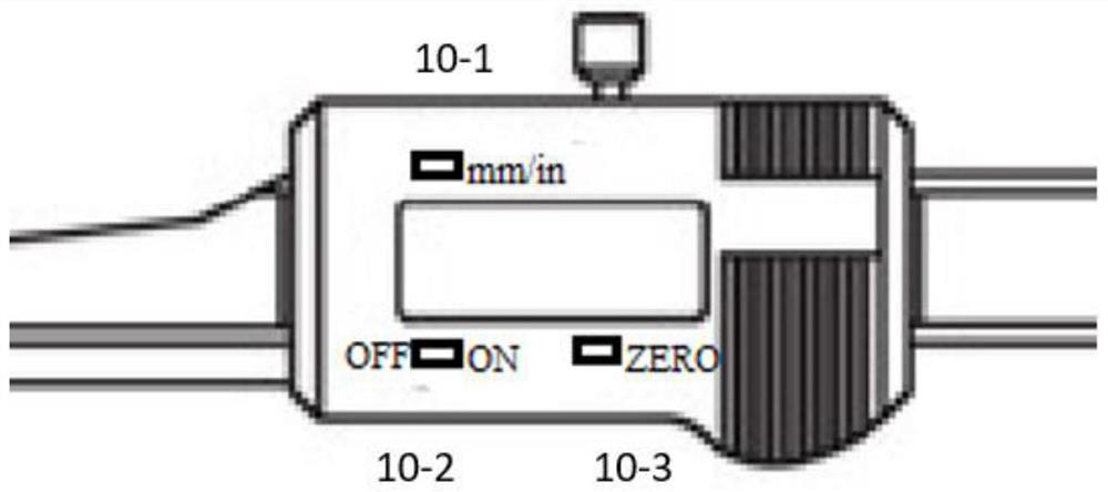 Digital display feeler gauge for measuring small aperture and working method thereof