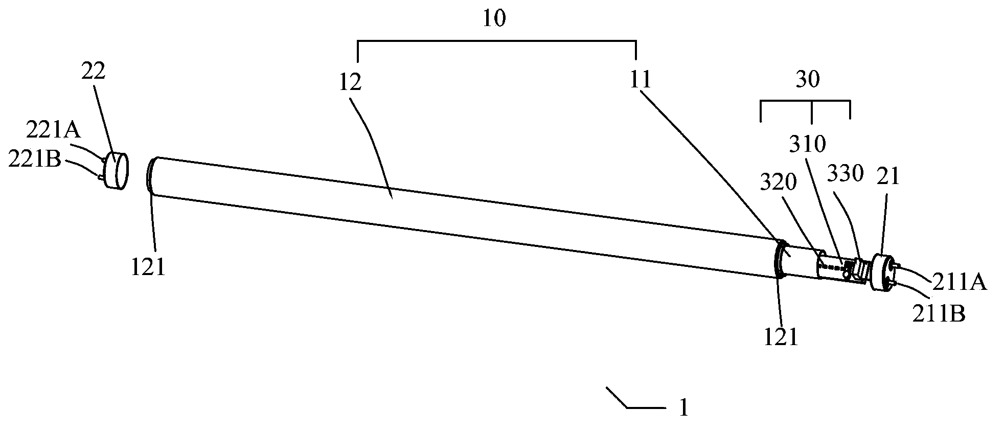 LED fluorescent lamp and installation method thereof