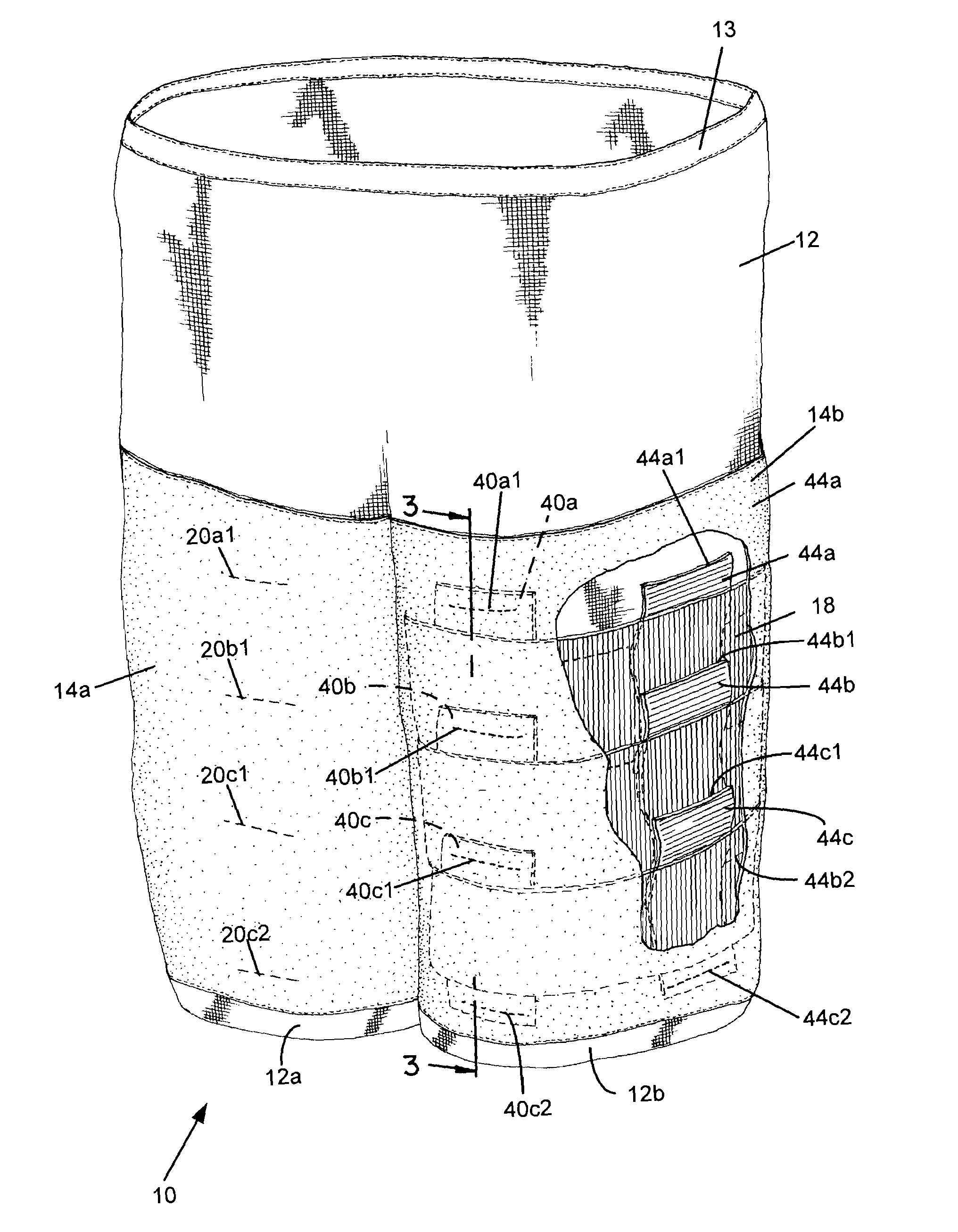 Muscle support garment and method