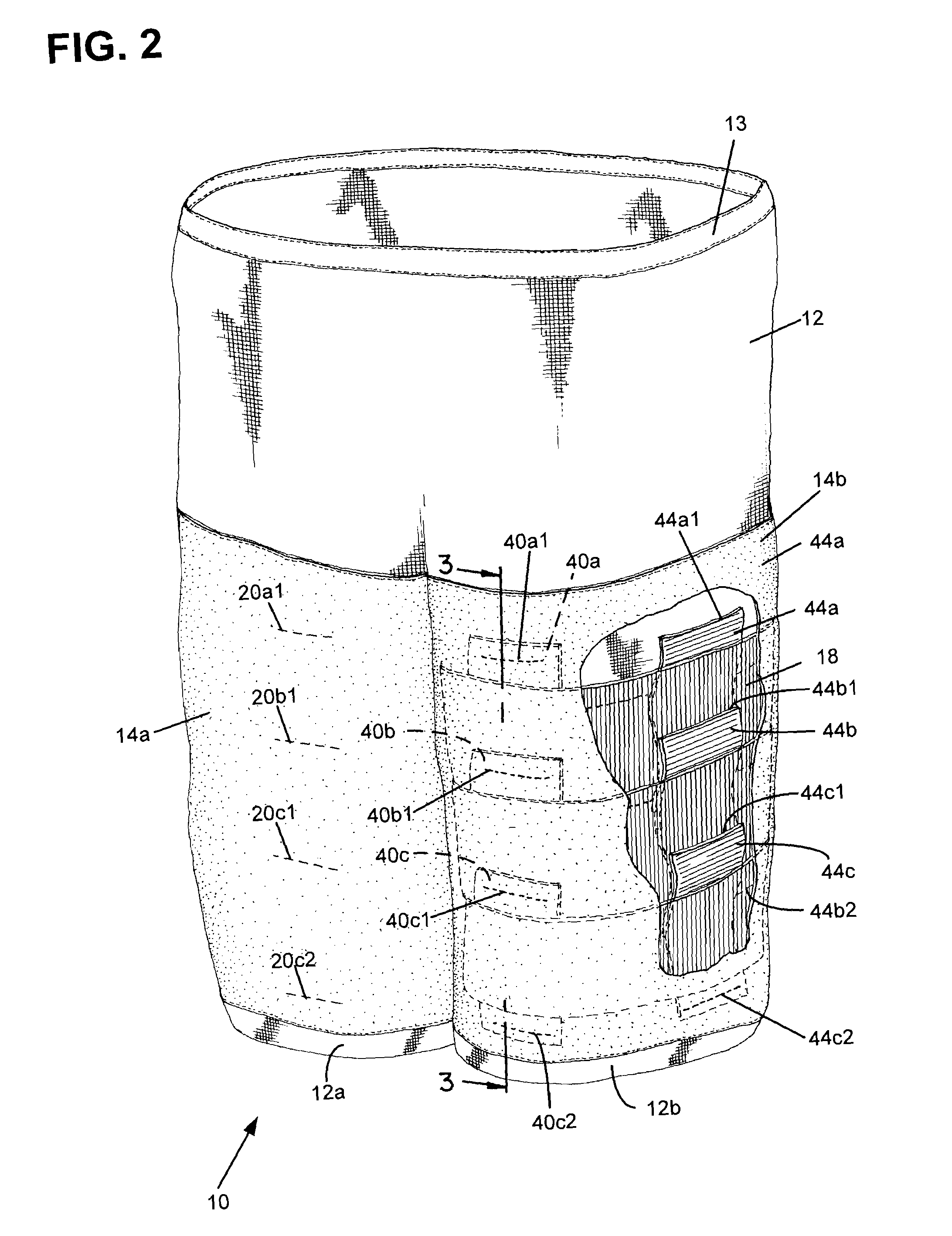 Muscle support garment and method