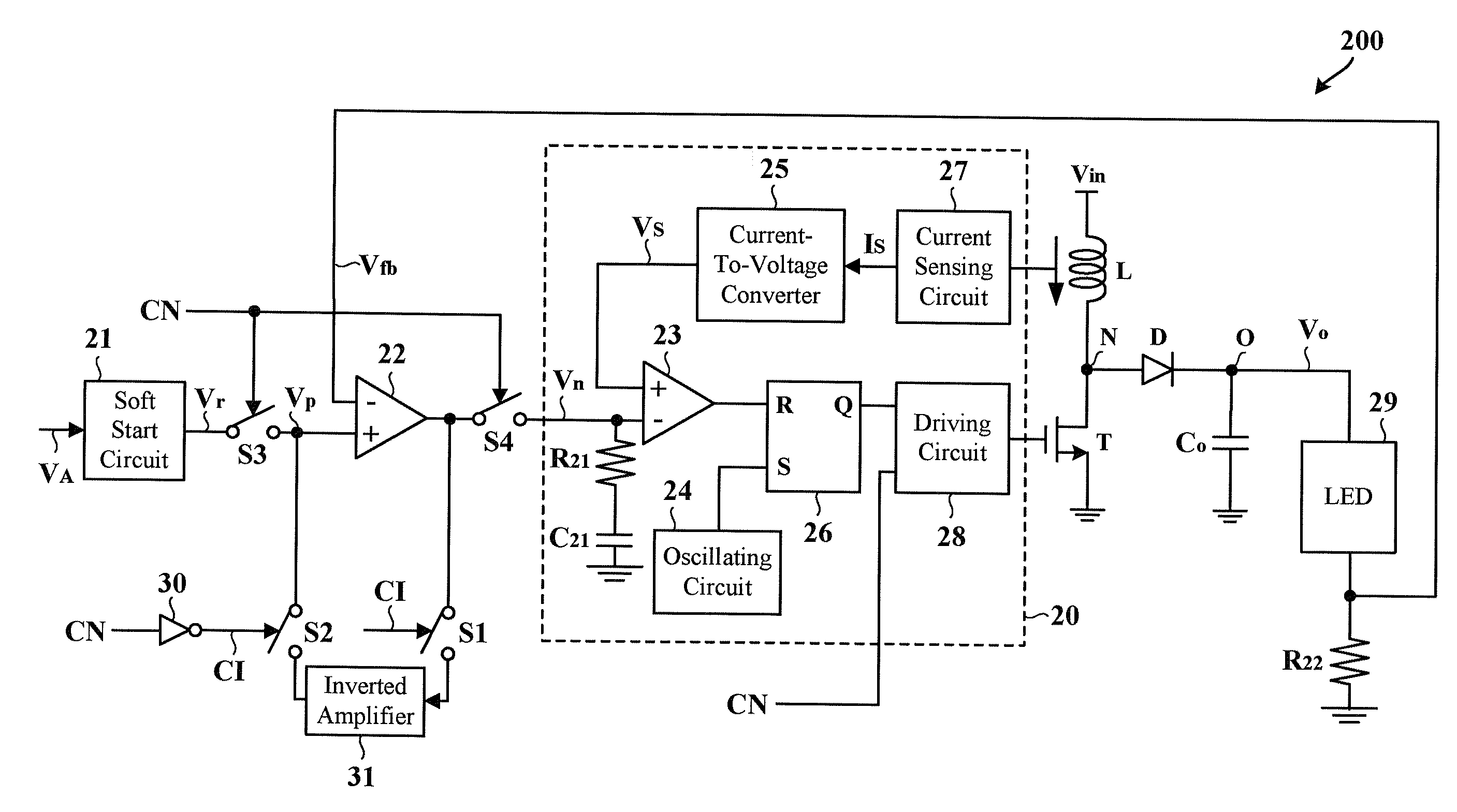 LED dimming control circuit