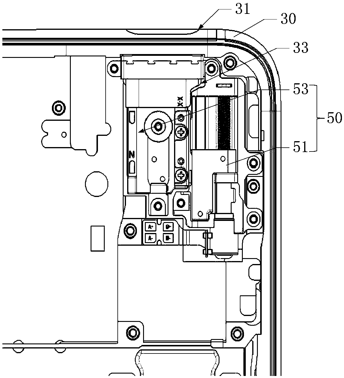 Mobile terminal and camera shooting device