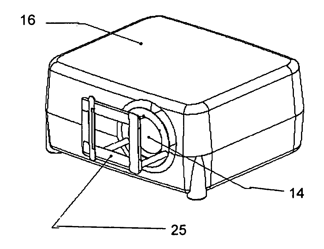 Opto-mechanical filter for blending of images from a digital projector