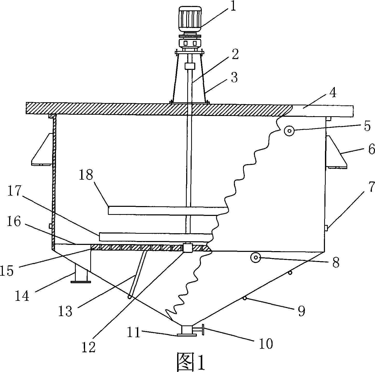 Agitation filtering pot for rapessed cake dreg de-toxin reaction