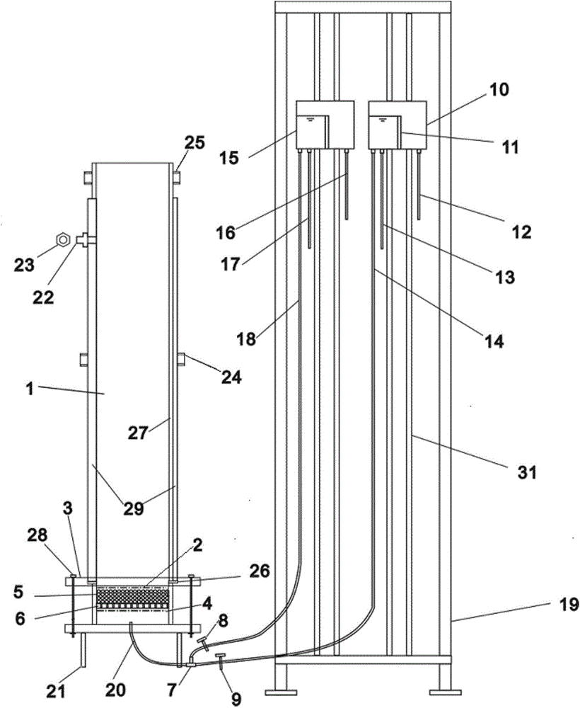 Aeration zone soil adsorption parameter tester based on strong adsorption pollutants