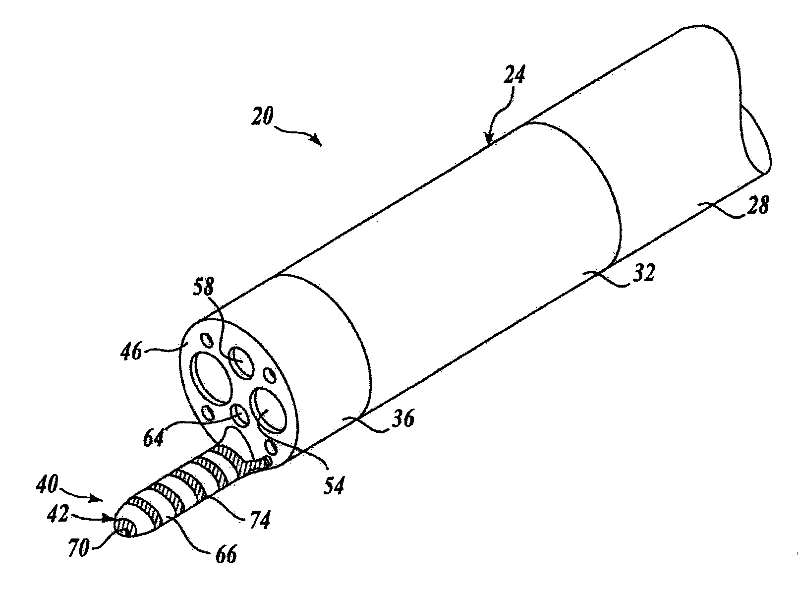 Endoscopic apparatus with integrated hemostasis device