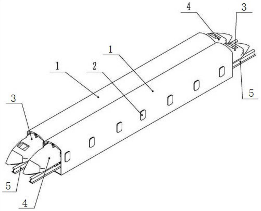 A vacuum tube high-speed train driven by electromagnetic force and inertial force and magnetically balanced with single track and single wheel