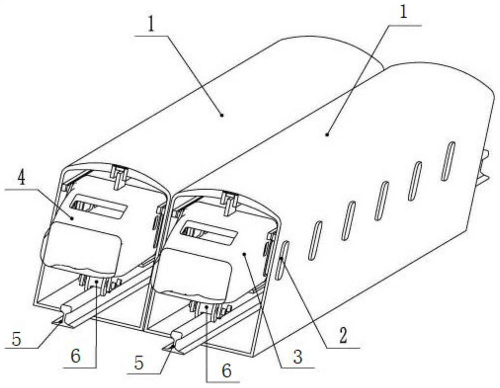 A vacuum tube high-speed train driven by electromagnetic force and inertial force and magnetically balanced with single track and single wheel