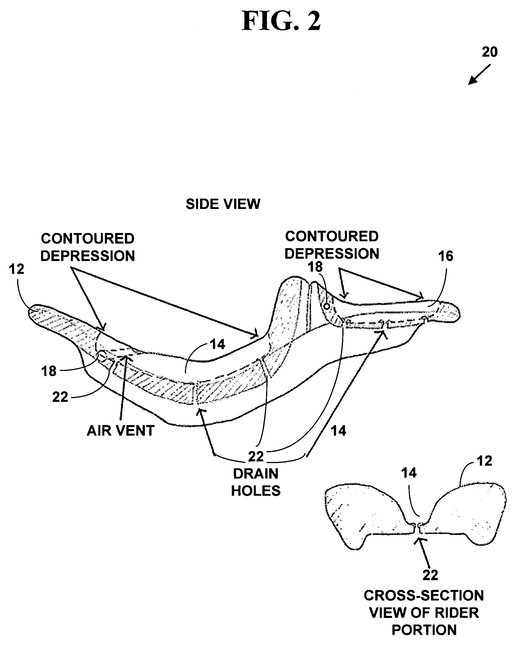 Contour motorcycle seat