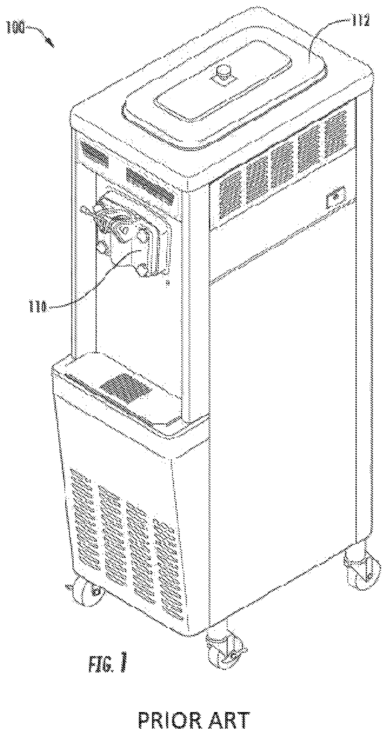 Door and baffle interface assembly for frozen dessert machines