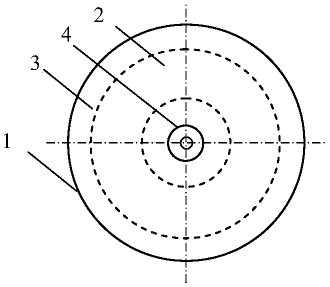 Interlayer conical cover dispersing component and method for dispersing liquid phase