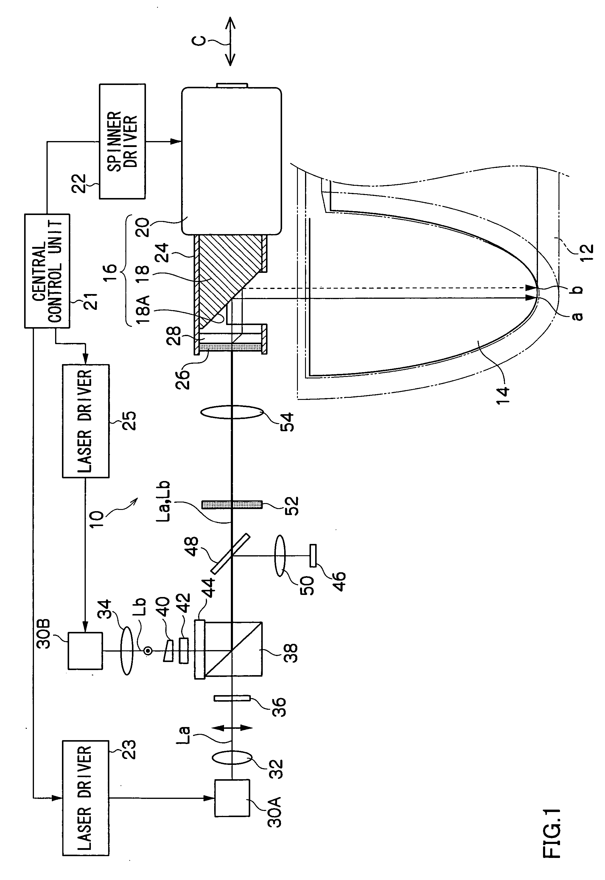 Inner drum exposure apparatus