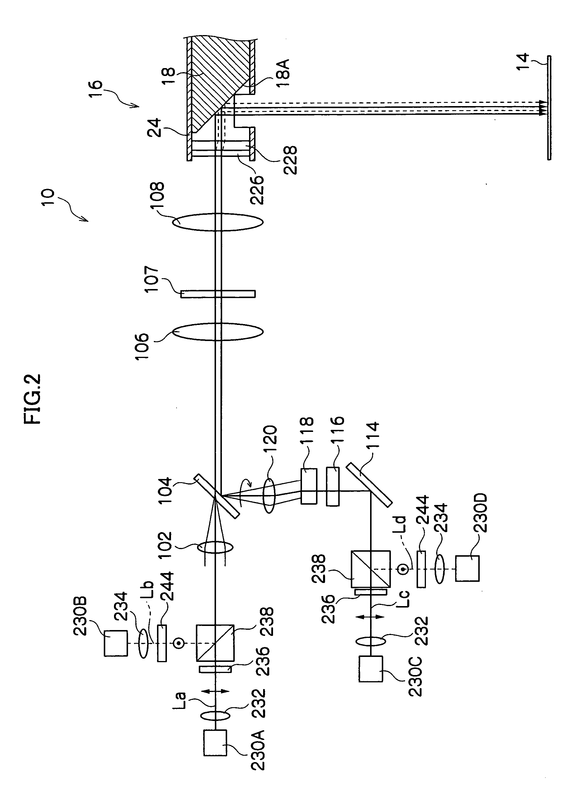 Inner drum exposure apparatus