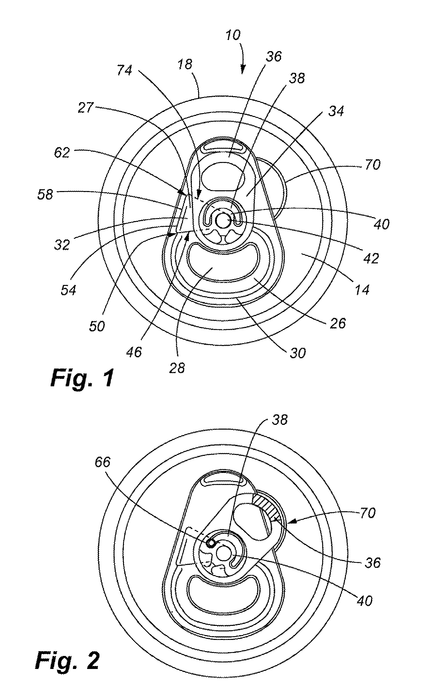 Container end closure with optional secondary vent opening