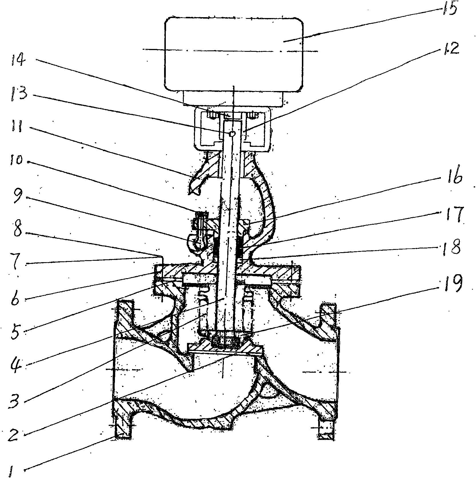 Motor-driven high-temperature-resistant corrugated pipe stop valve