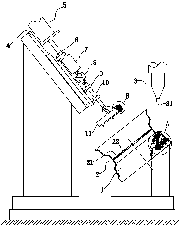 Special equipment for deburring of hub valve hole