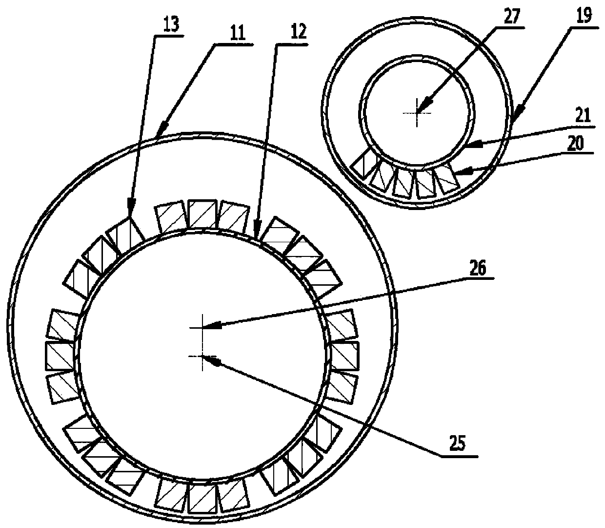 Eccentric 360-degree magnetic system non-belt automatic ore discharge permanent magnet drum type magnetic separator