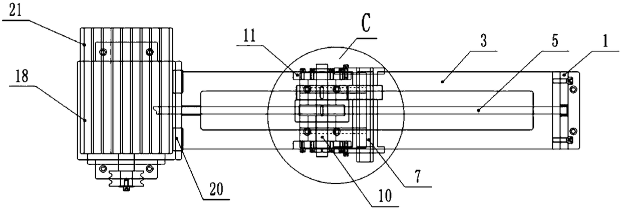 Keyway machining device for rudder hole of rudder