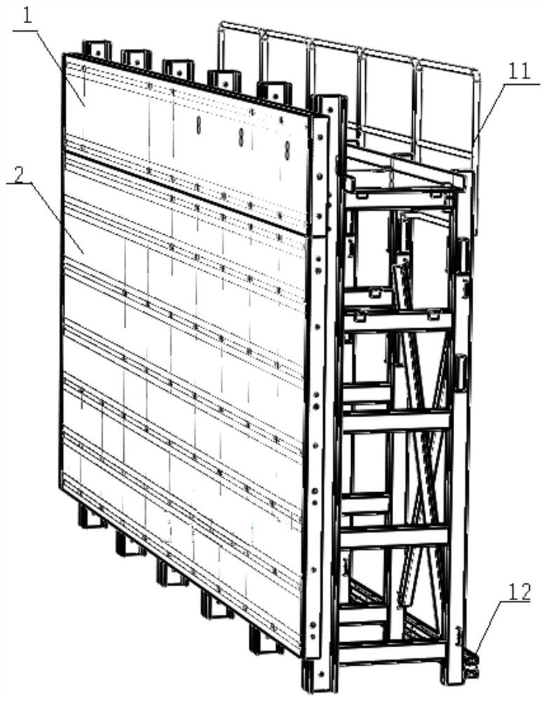 Detachable and recyclable size-adjustable bent cap side formwork