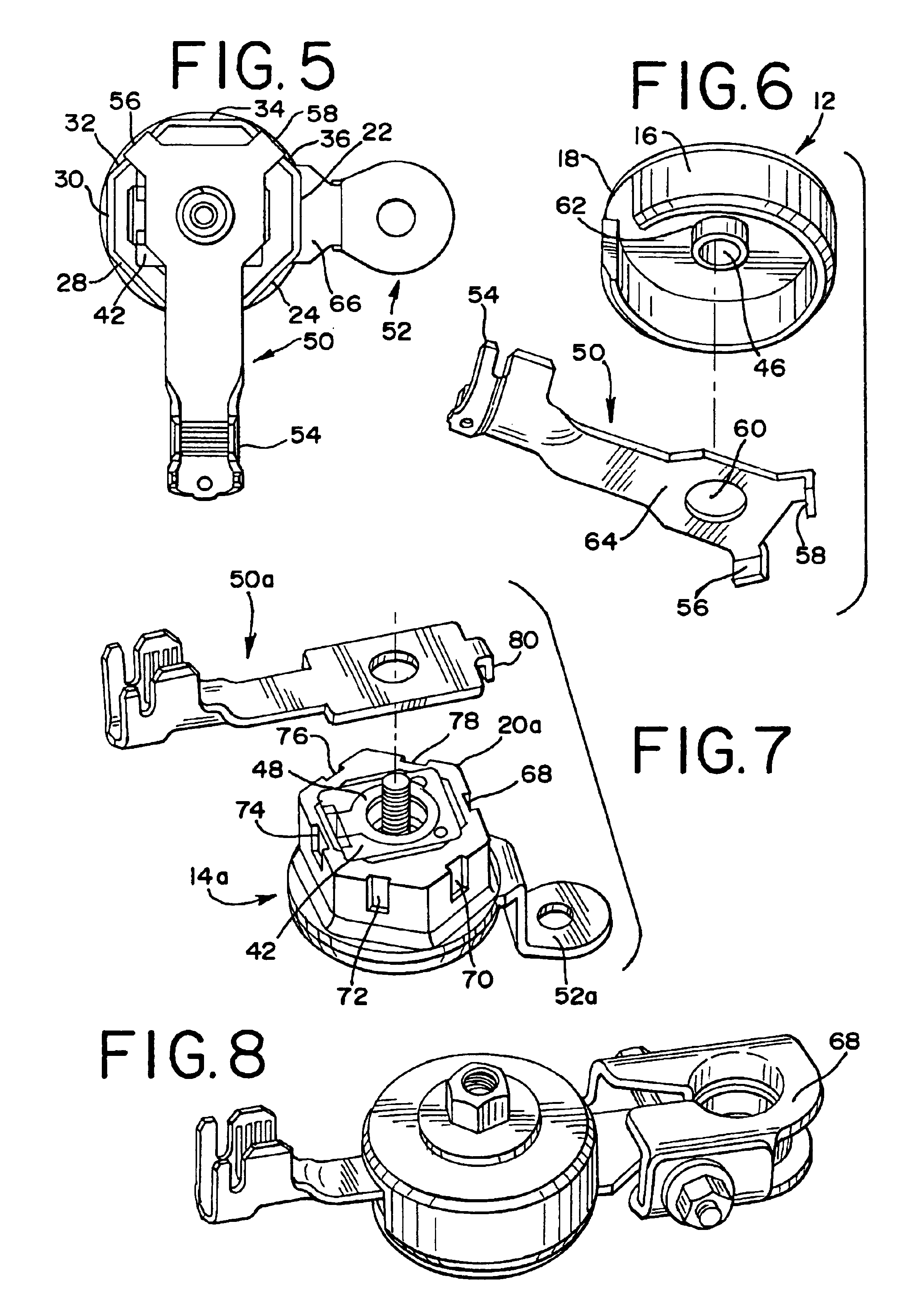 Fuse holder with adjustable terminals