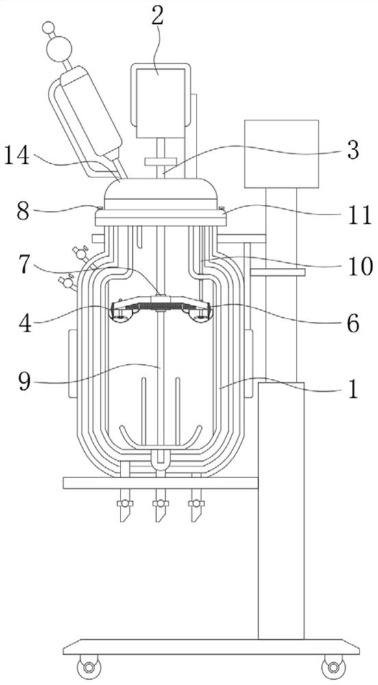 Reaction kettle for producing building coatings