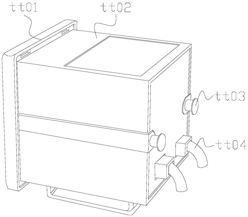 An electric meter box fixed assembly external lead wiring device