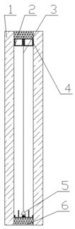 Hanging film hollow glass and manufacturing method thereof