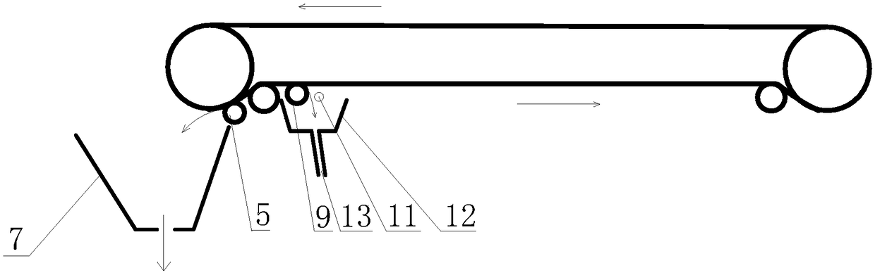 Belt sweeping device