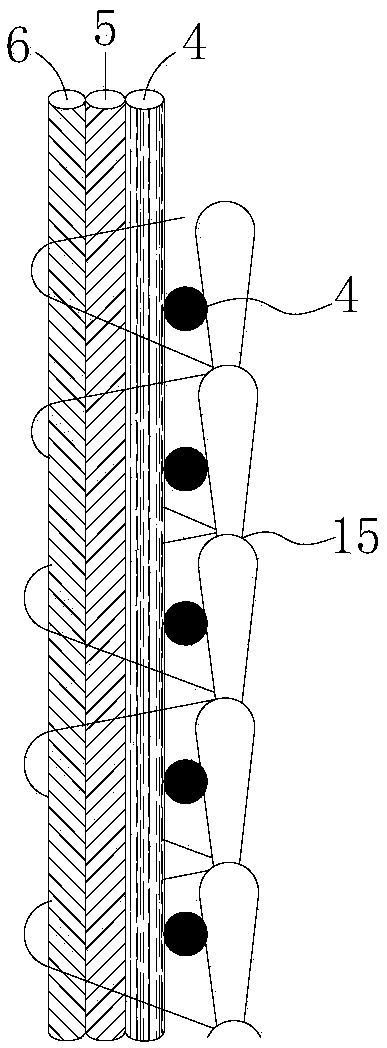 An environmentally friendly multi-axial warp-knitted fusible interlining containing bamboo activated carbon powder and its preparation process