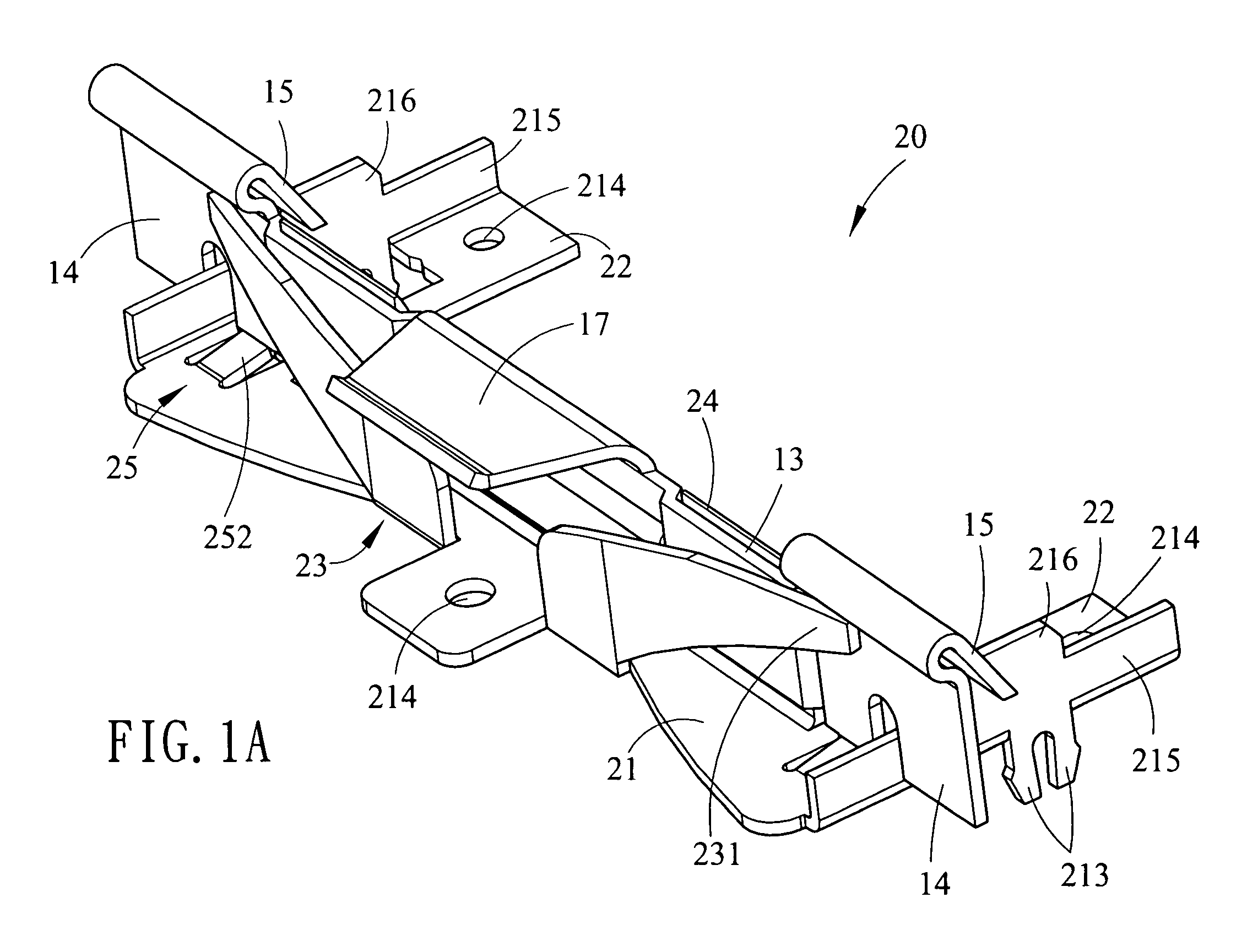 Fastening device for card