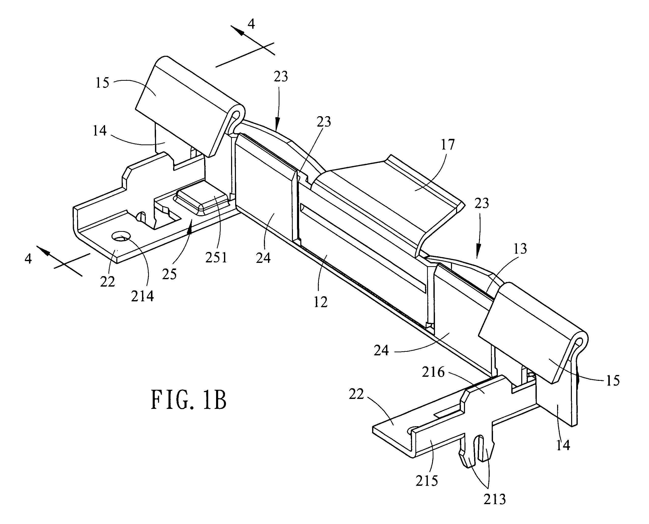 Fastening device for card