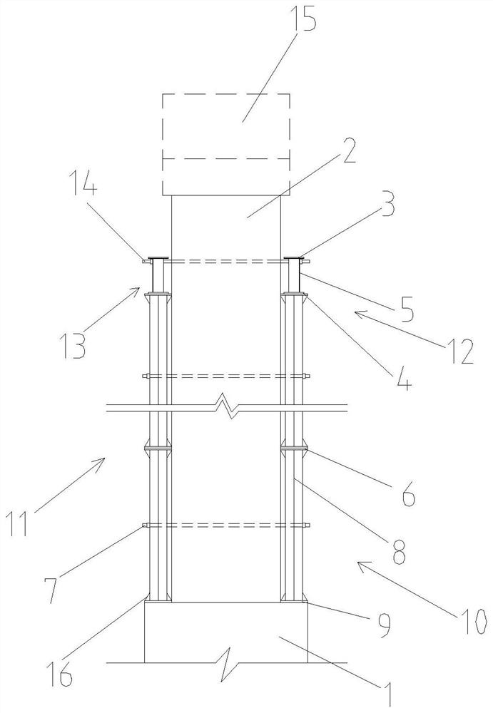 Construction method for cast-in-place of single-column pier capping beam